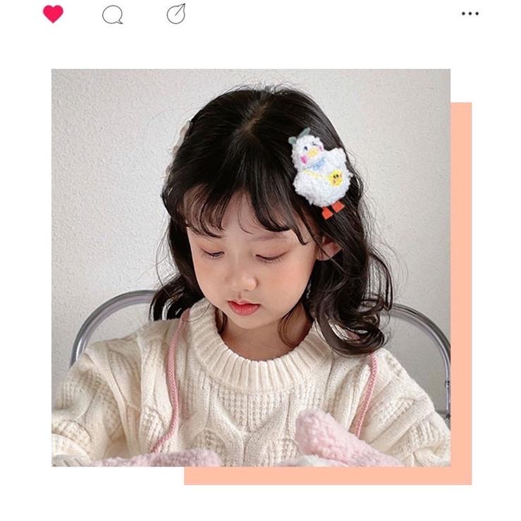 [現貨]寶寶日系毛茸茸布藝髮夾(8件組)  兒童不傷髮小髮夾 女童可愛髮飾-細節圖7