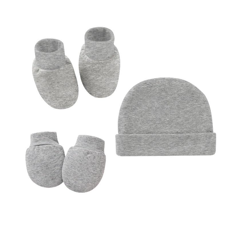 [現貨]新生兒純棉胎帽+手套+腳套(三件組）寶寶帽子 防抓手套 小襪子-細節圖7