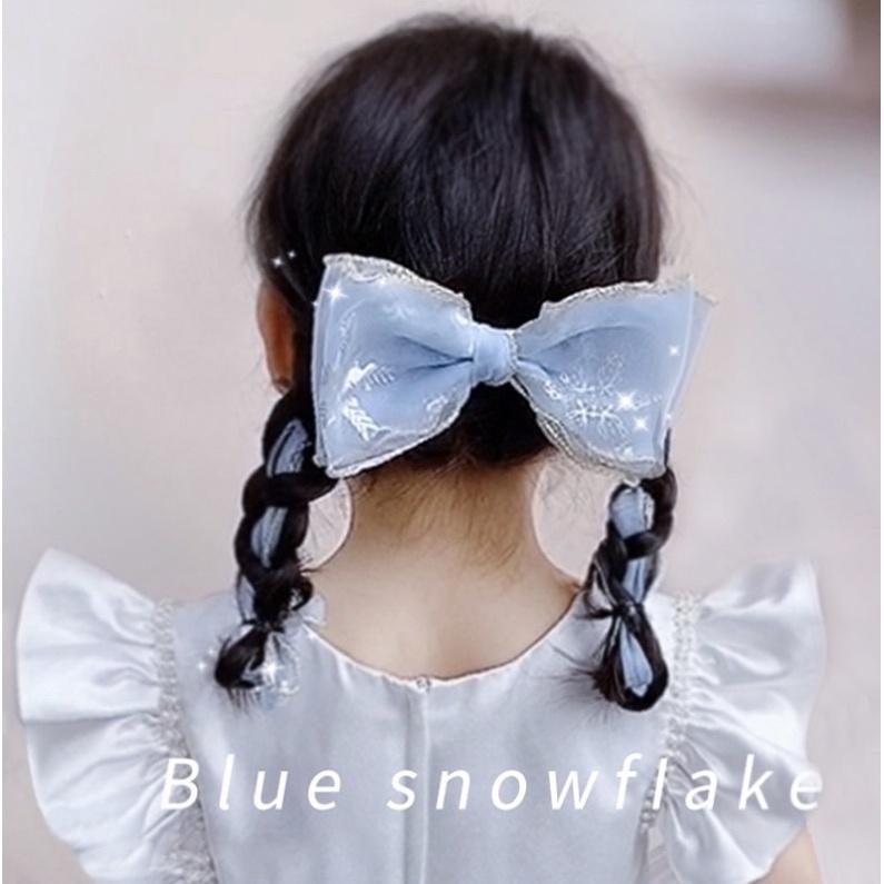 [現貨]超仙女童紗網蝴蝶結飄逸公主髮夾 可編髮女童公主髮飾-細節圖7