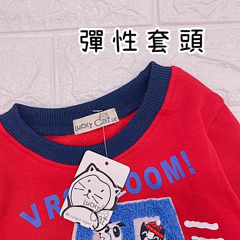 [現貨]冬季加絨加厚寶寶長袖套裝(上衣+長褲） 加厚兒童休閒套裝-細節圖3