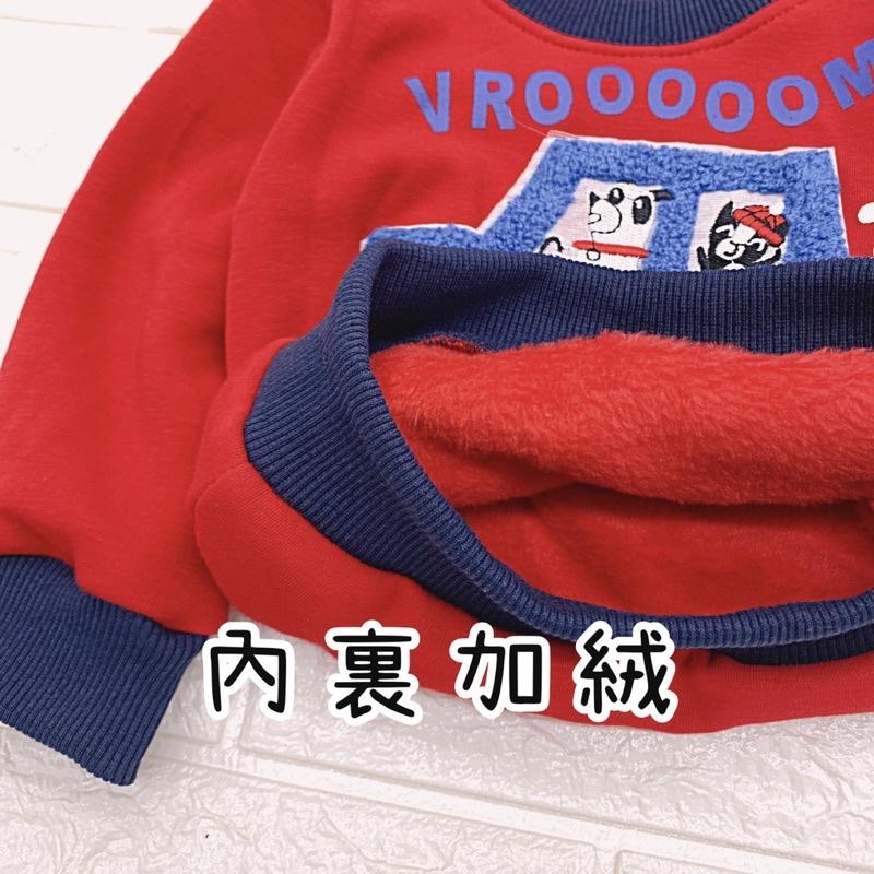 [現貨]冬季加絨加厚寶寶長袖套裝(上衣+長褲） 加厚兒童休閒套裝-細節圖5