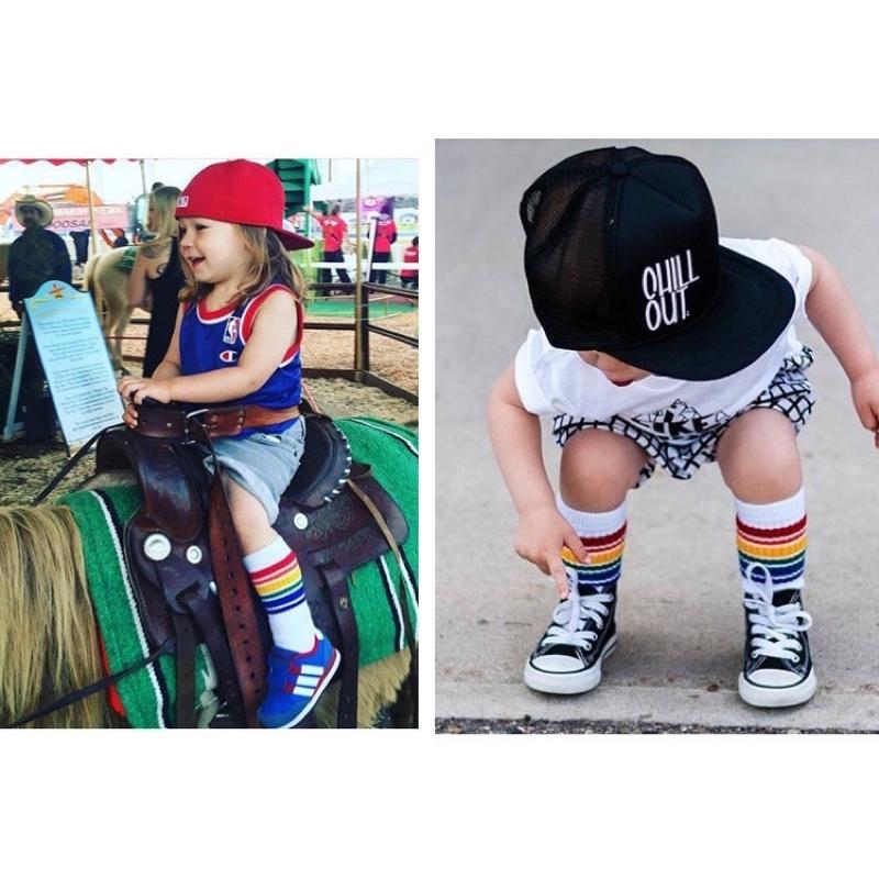 [現貨]兒童彩虹長襪 男女童中筒襪 學生襪子-細節圖7