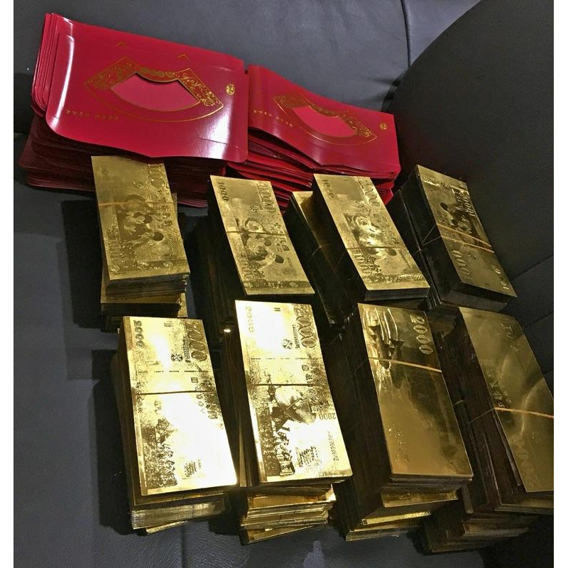 [現貨]開運金箔送福卡 吸金招財錢母金鈔 附紅包袋-細節圖8