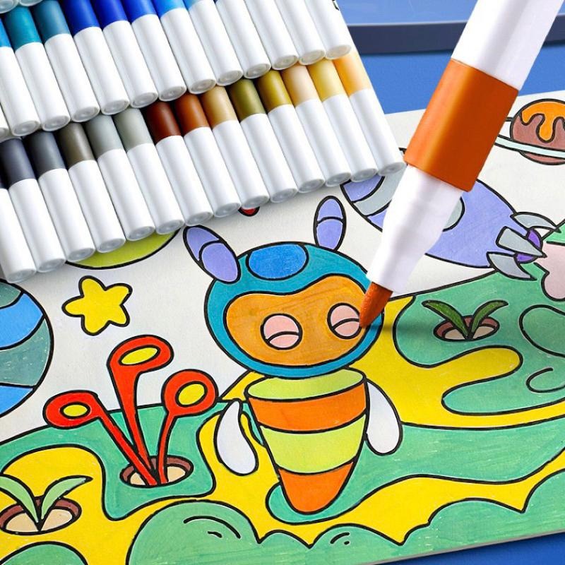 [現貨]兒童多用途DIY彩色筆12色/24色/36色/48色 丙烯馬克筆 估卡筆 麥克筆 玻璃彩繪 帆布彩繪 石頭彩繪-細節圖3