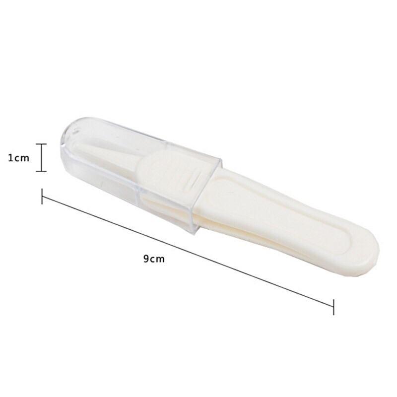 [現貨]嬰幼兒專用清潔圓頭鑷子附蓋子 寶寶淘耳鑷夾挖鼻屎夾-細節圖5