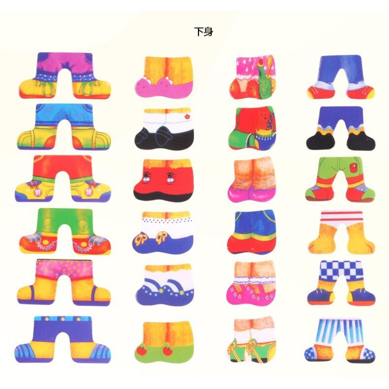 [現貨]扮家家酒小熊換衣創意木製拼圖-細節圖3