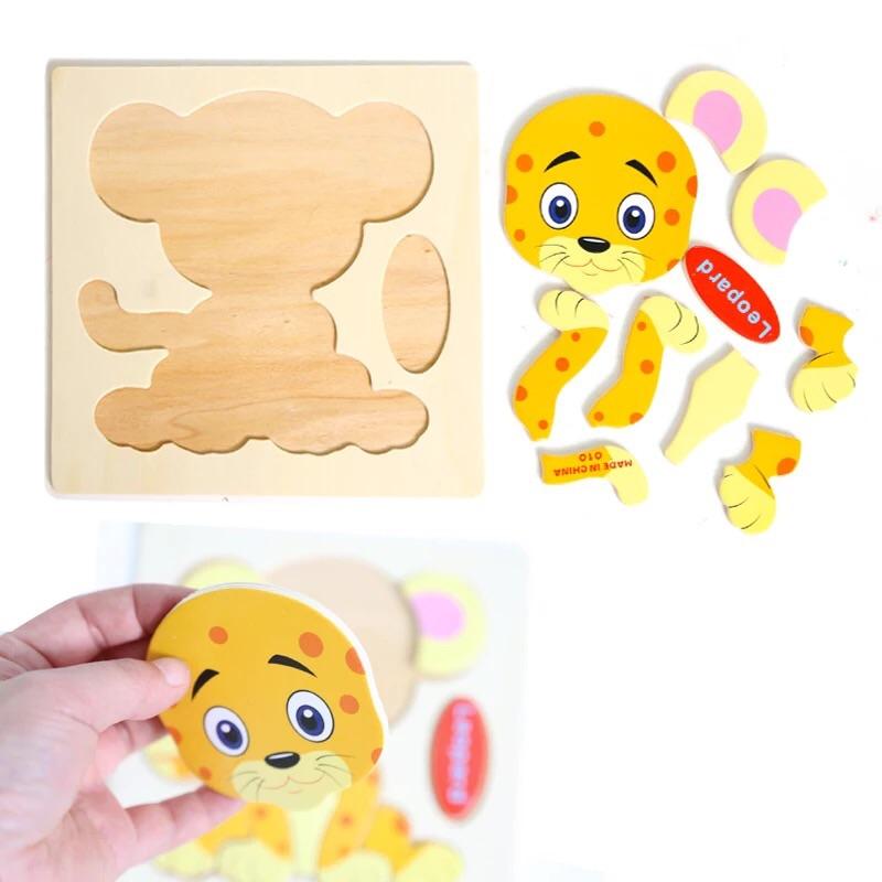 [現貨]3D木製交通動物水果立體拼圖-細節圖5