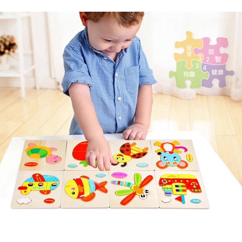 [現貨]3D木製交通動物水果立體拼圖-細節圖6