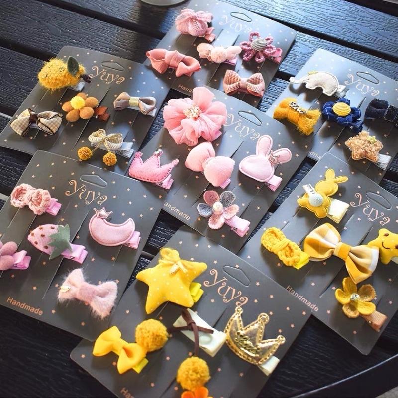 [現貨]寶寶日系可愛髮夾(5件組)  兒童不傷髮小髮夾 公主髮飾-細節圖2