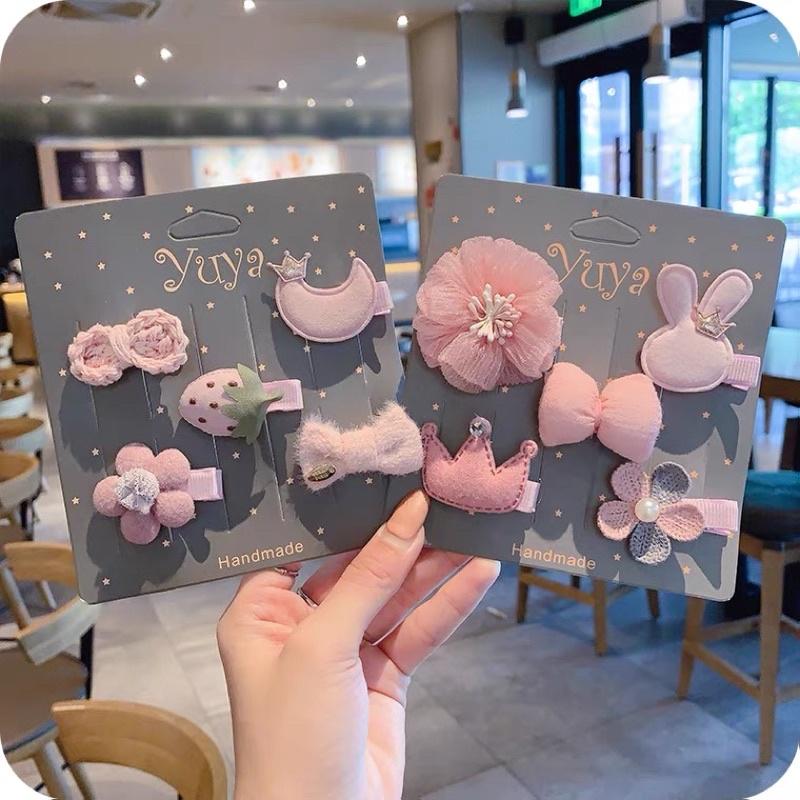 [現貨]寶寶日系可愛髮夾(5件組)  兒童不傷髮小髮夾 公主髮飾-細節圖4