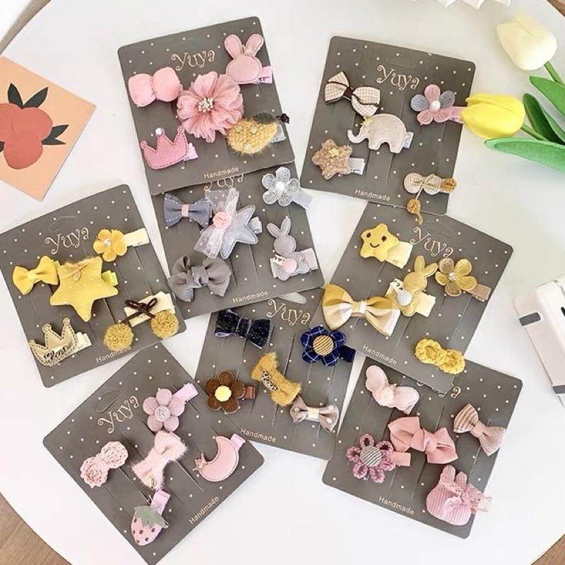 [現貨]寶寶日系可愛髮夾(5件組)  兒童不傷髮小髮夾 公主髮飾-細節圖6