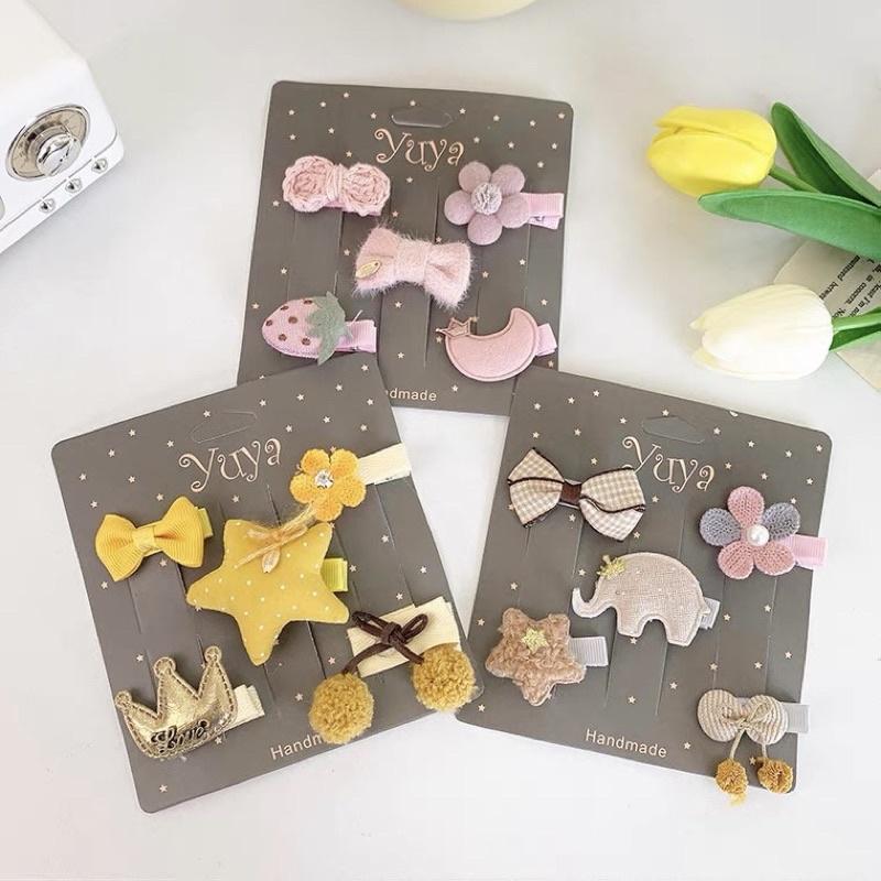 [現貨]寶寶日系可愛髮夾(5件組)  兒童不傷髮小髮夾 公主髮飾-細節圖7