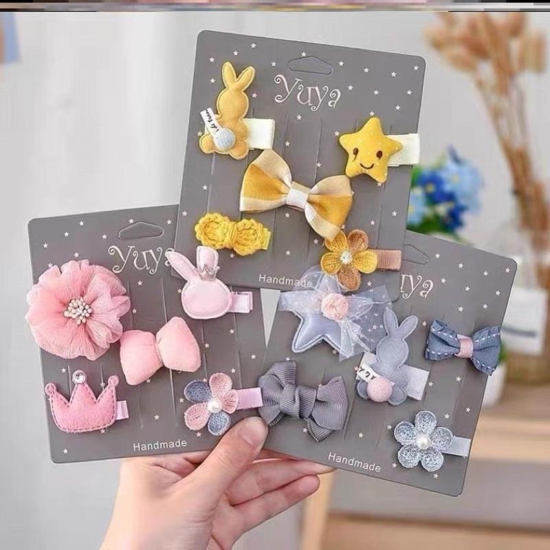 [現貨]寶寶日系可愛髮夾(5件組)  兒童不傷髮小髮夾 公主髮飾-細節圖9