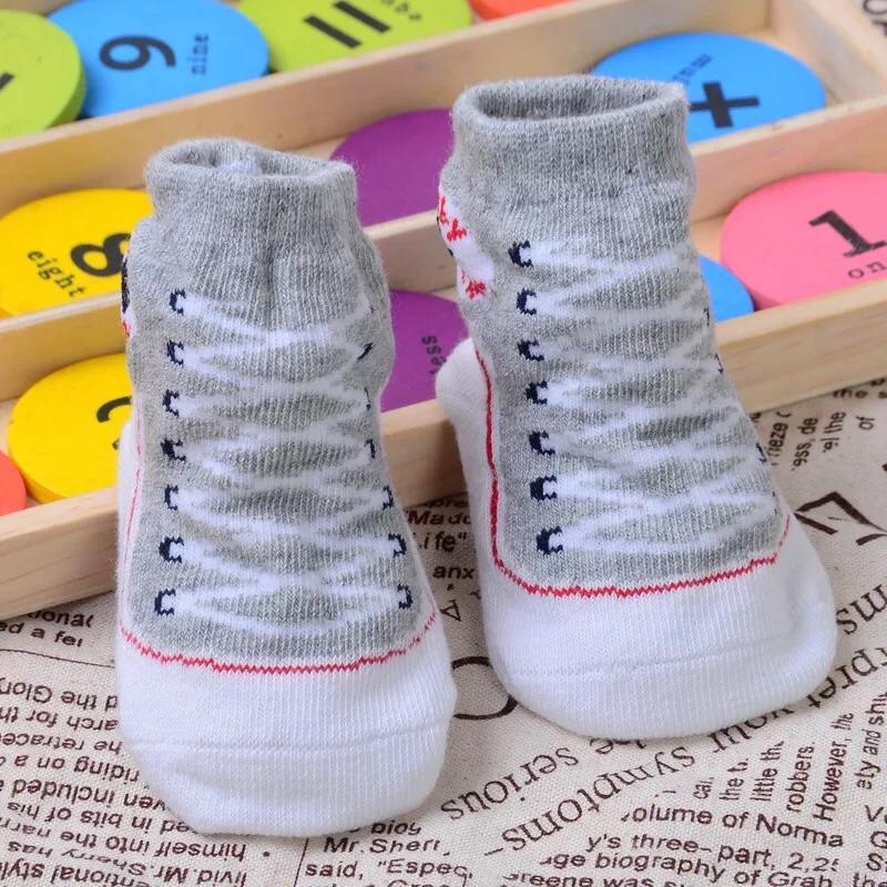 [現貨]純棉嬰兒多色立體襪子 仿球鞋襪-細節圖7