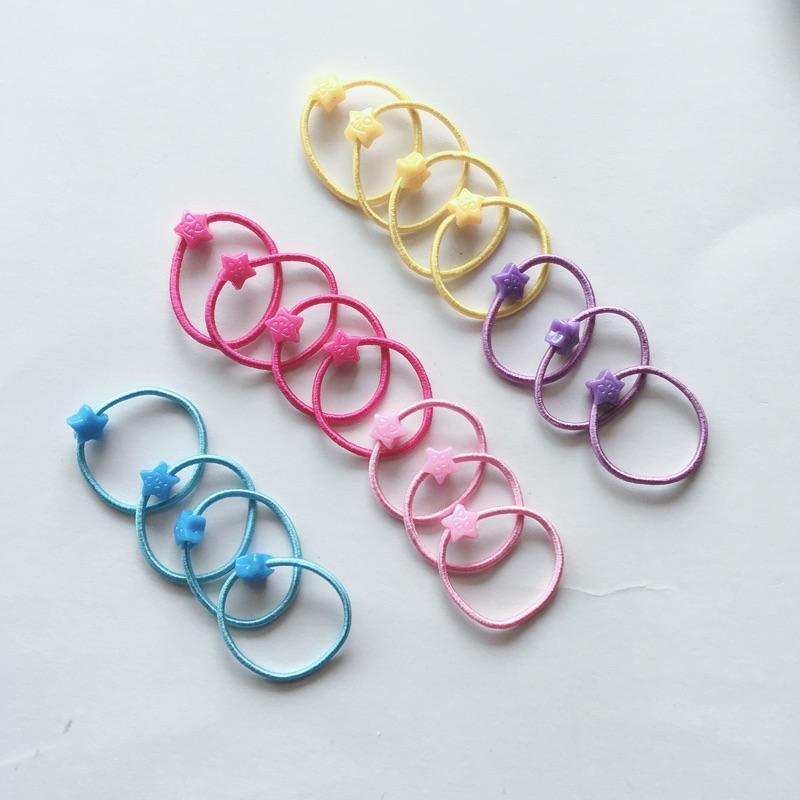 [現貨]韓版兒童星星糖果色髮圈 髮束-細節圖4