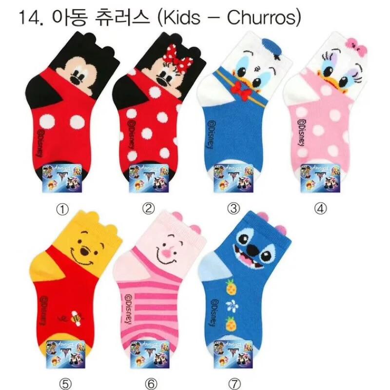 [現貨]韓國正版迪士尼 立體小耳朵純棉兒童中筒襪-細節圖7