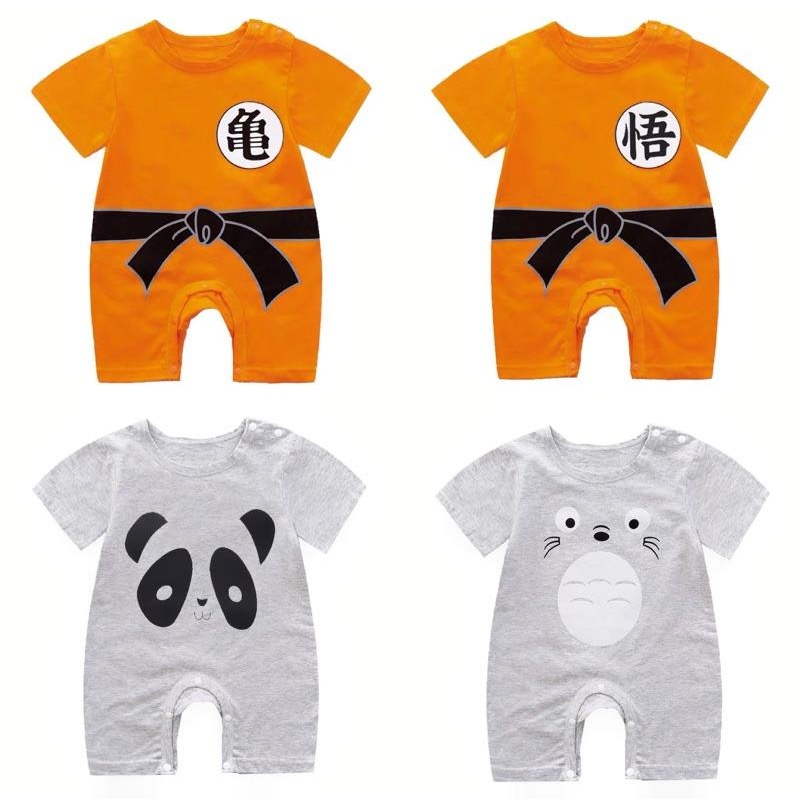 [現貨]寶寶純棉短袖包屁衣 肩釦爬服 夏季兔裝-細節圖8