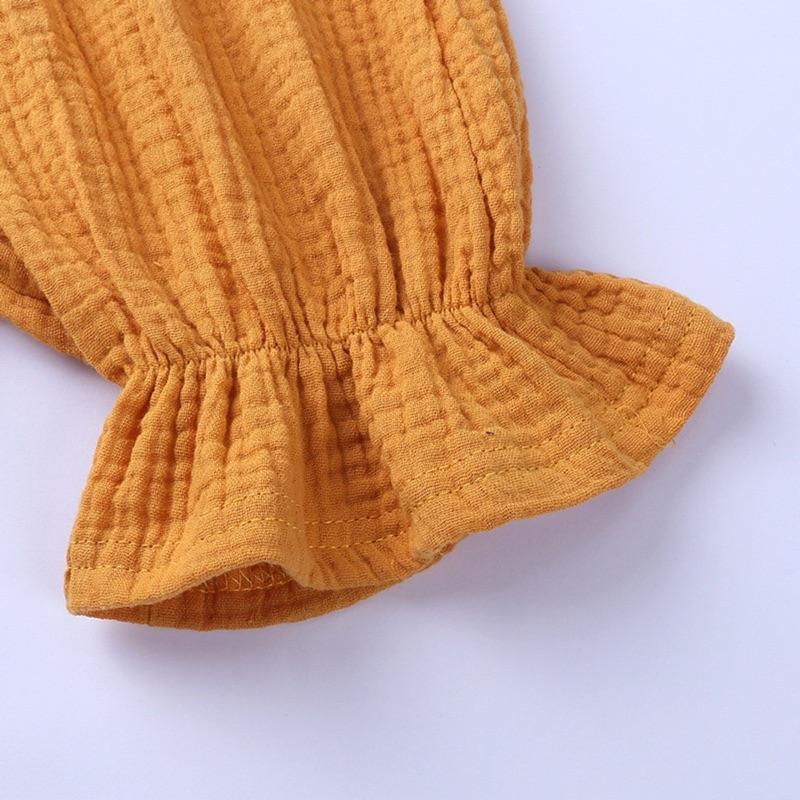 [現貨]韓版寶寶棉麻短袖爬服 吊帶連身衣 包屁衣 兔裝-細節圖7