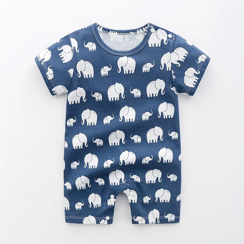 [現貨]寶寶純棉短袖爬服 肩釦包屁衣-細節圖3