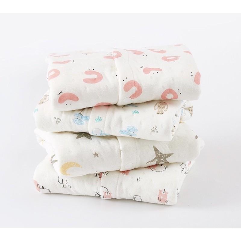 [現貨]秋冬款寶寶加厚長袖爬服 三層夾棉連身衣-細節圖4