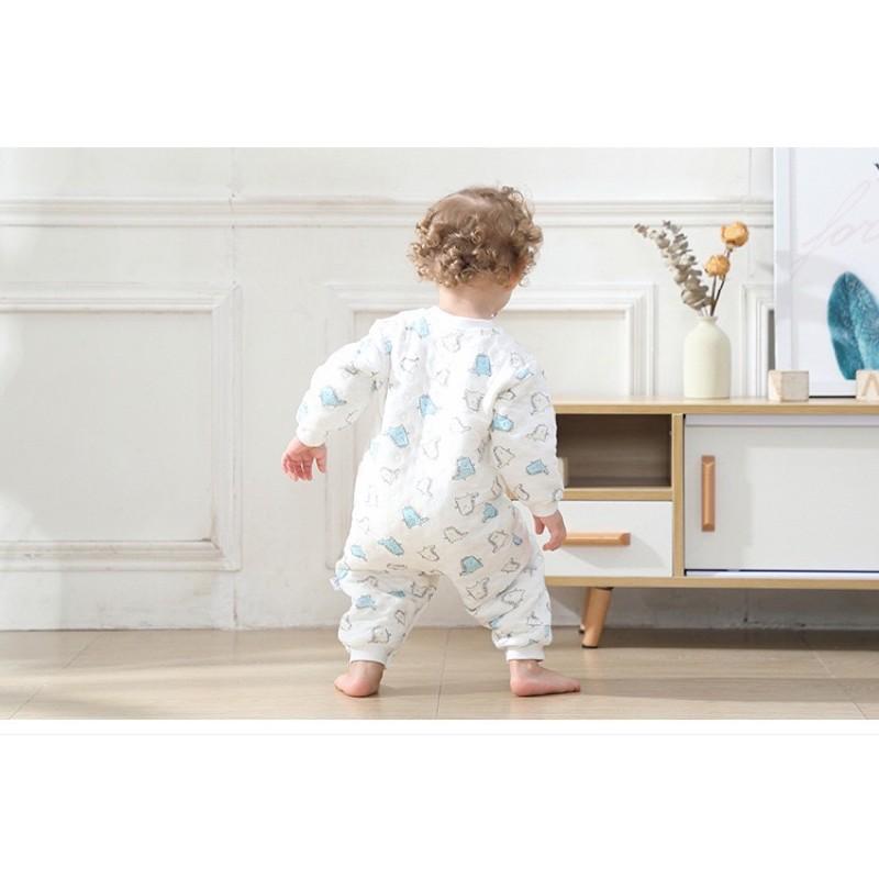 [現貨]秋冬款寶寶加厚長袖爬服 三層夾棉連身衣-細節圖6