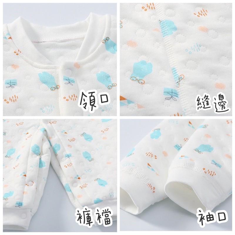 [現貨]秋冬款寶寶加厚長袖爬服 三層夾棉連身衣-細節圖9