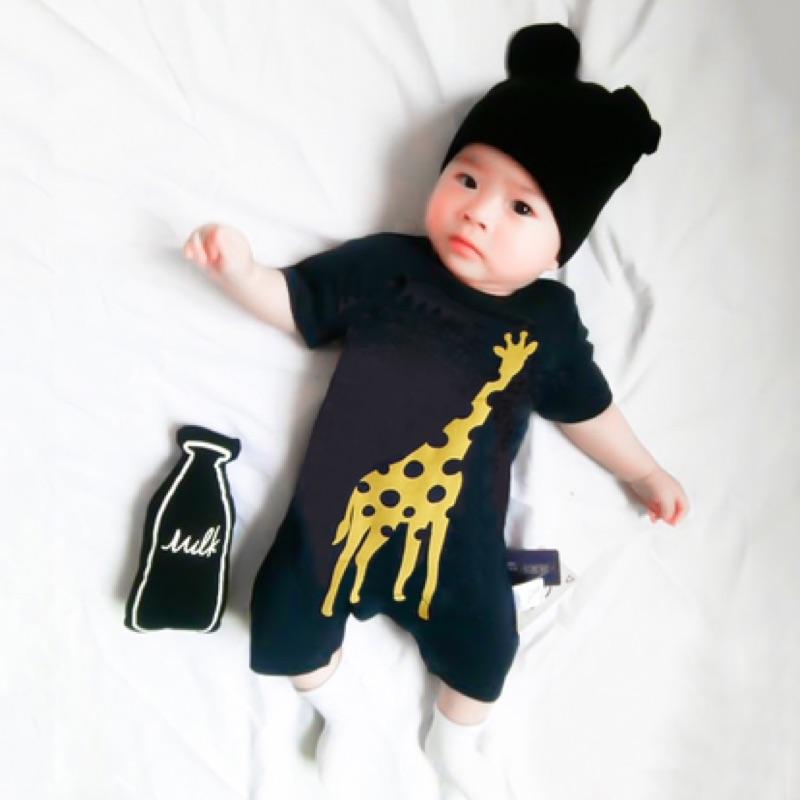 [現貨]寶寶純棉短袖薄款爬服 肩釦包屁衣 夏季兔裝-細節圖5