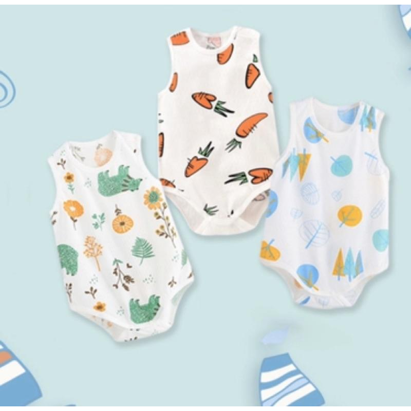 [現貨]純棉網眼肩釦背心 嬰兒包屁衣 無袖洞洞衣-細節圖7