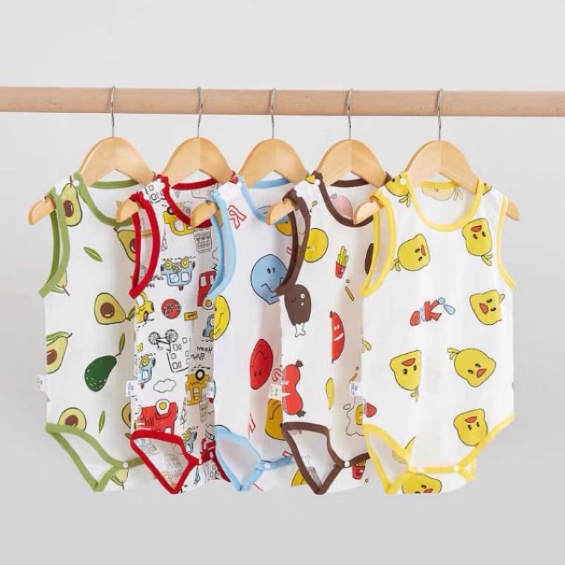 [現貨]純棉網眼肩釦背心 嬰兒包屁衣 無袖洞洞衣-細節圖8