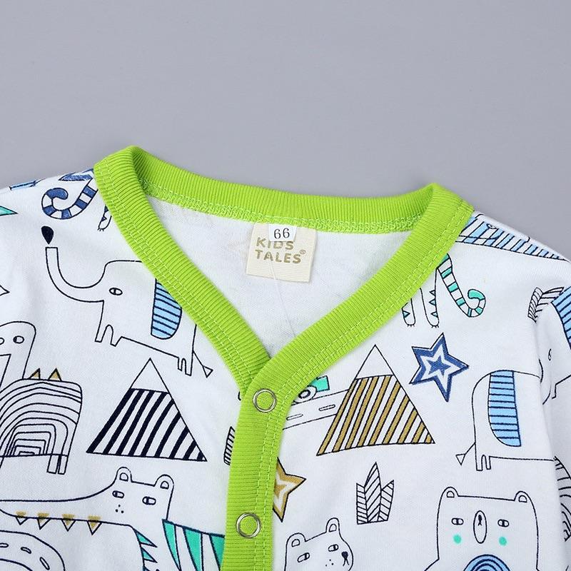 [現貨]歐美風寶寶純棉包腳爬服 長袖兔裝 滿版印花包屁衣-細節圖6