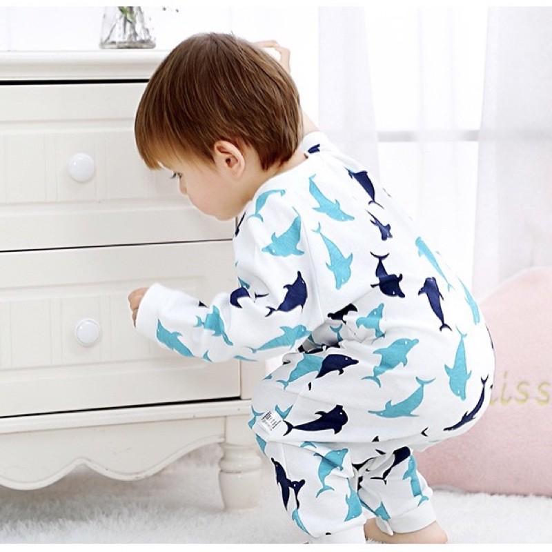 [現貨]可愛純棉寶寶長袖爬服 前開釦連身衣-細節圖9