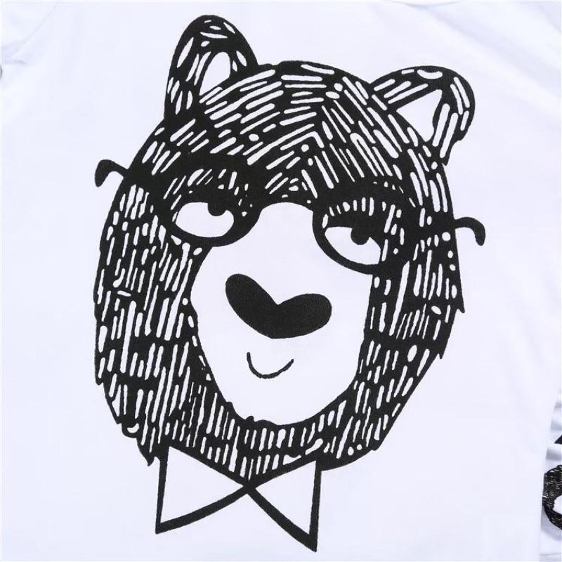 [現貨]歐美風可愛小怪獸寶寶純棉短袖套裝(上衣+褲子）-細節圖6