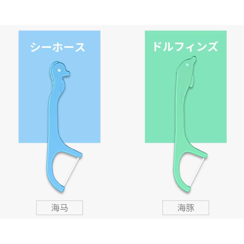 [現貨]獨立包裝動物造型兒童牙線（60入）不易斷兒童牙線棒-細節圖2