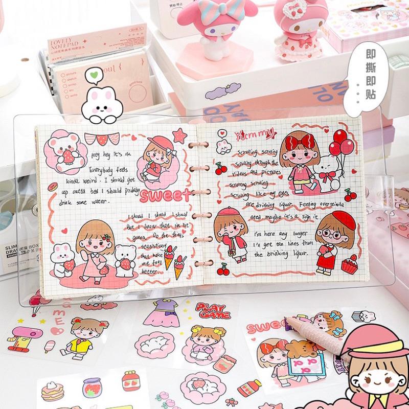 [現貨]DIY手帳素材PET防水貼紙100入  裝飾貼紙-細節圖7