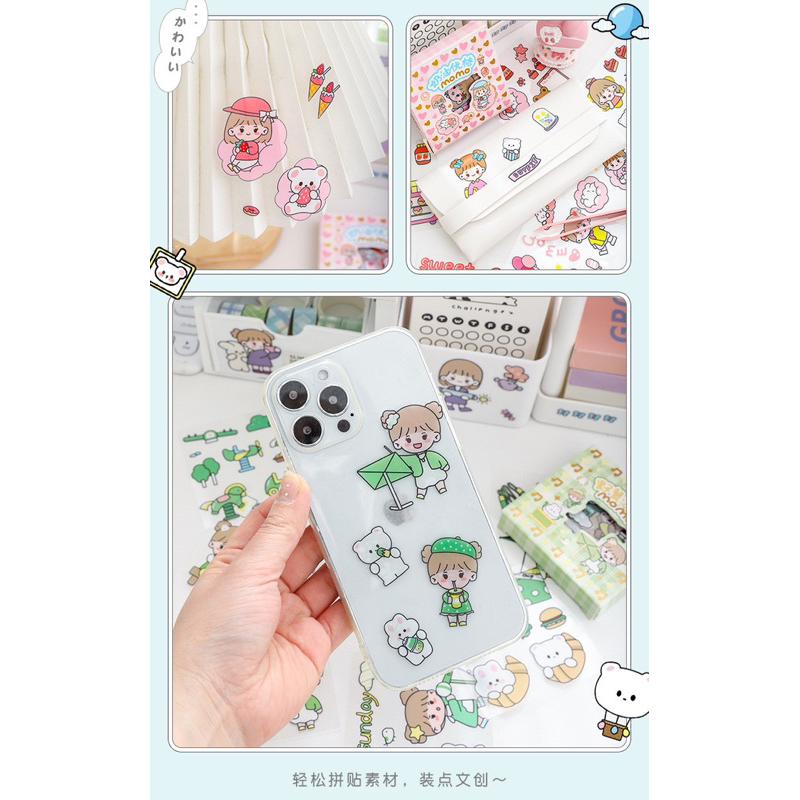 [現貨]DIY手帳素材PET防水貼紙100入  裝飾貼紙-細節圖9