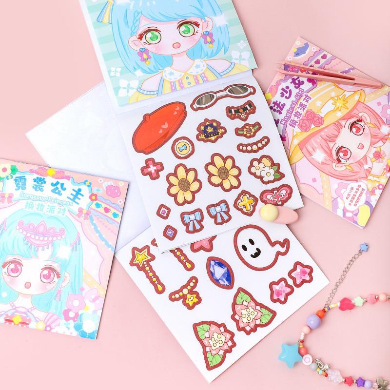 [現貨]公主換裝貼紙本DIY少女換裝秀 變裝遊戲-細節圖5