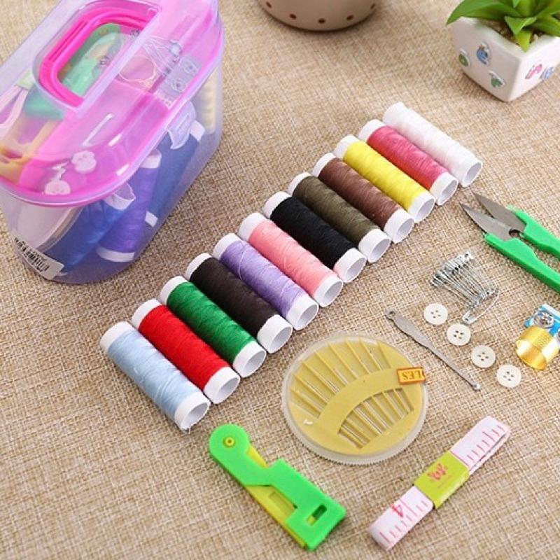 [現貨]針線盒（10件組）縫補工具 10色棉線-細節圖7