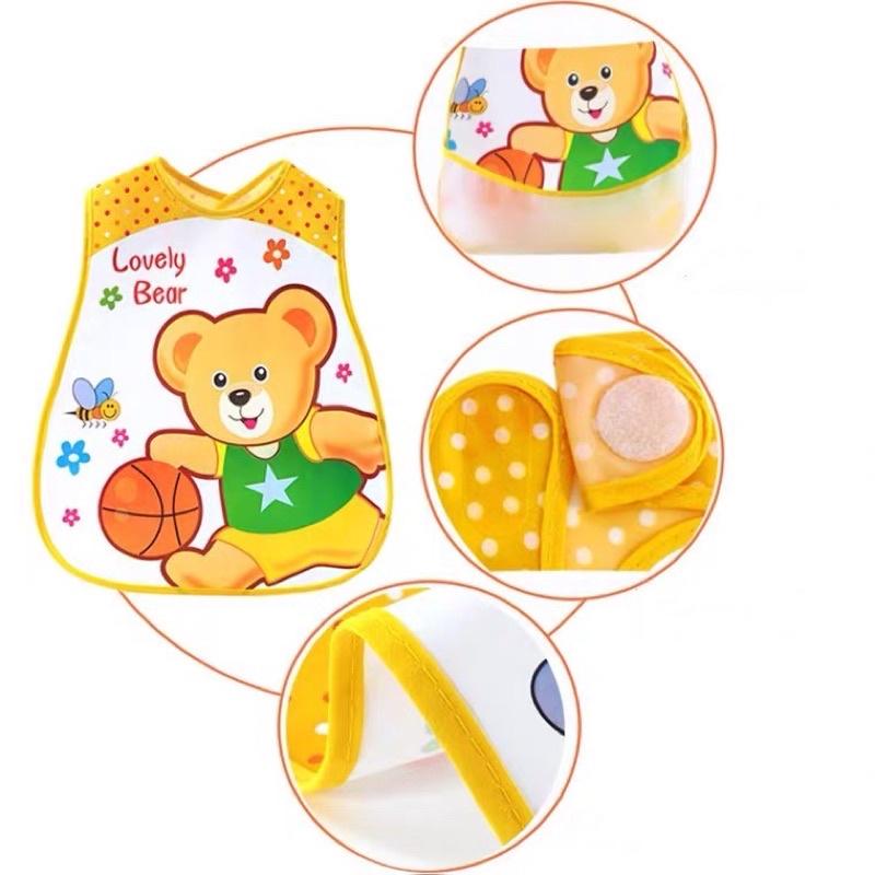 [現貨]可愛造型Eva防水圍兜 吃飯兜 可接食物吃飯大圍兜-細節圖5