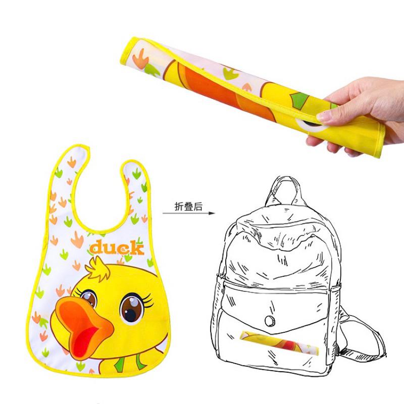 [現貨]可愛造型Eva防水圍兜 吃飯兜 可接食物吃飯大圍兜-細節圖9