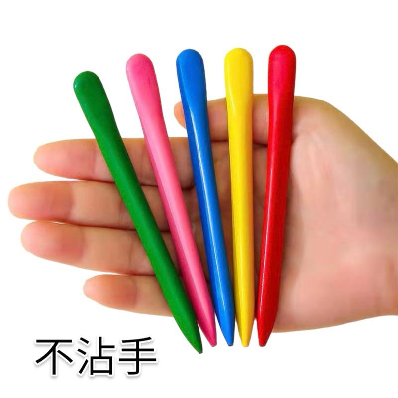 [現貨]兒童不沾手蠟筆 三角蠟筆12色/24色/36色 可水洗蠟筆-細節圖3