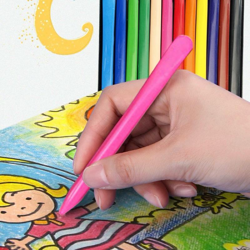 [現貨]兒童不沾手蠟筆 三角蠟筆12色/24色/36色 可水洗蠟筆-細節圖9