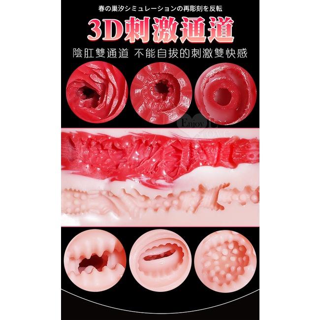 【附潤滑液】復刻倒模雙穴仿真名器 仿真膚紋3D刺激通道矽膠自慰器男用｜情趣用品 矽膠自慰套 男生自慰器 打手槍-細節圖7