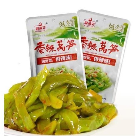 湖南香辣湘滿天香辣萵筍鹽脆下飯菜零食即食泡菜榨菜-細節圖3