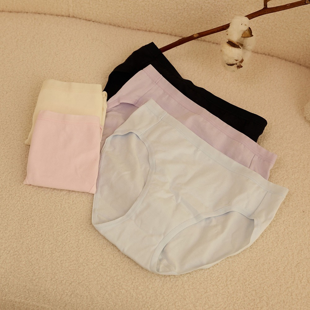 [iMEWE] 抗菌純棉盒褲五件組-中腰三角內褲-雲朵粉彩色系-細節圖7