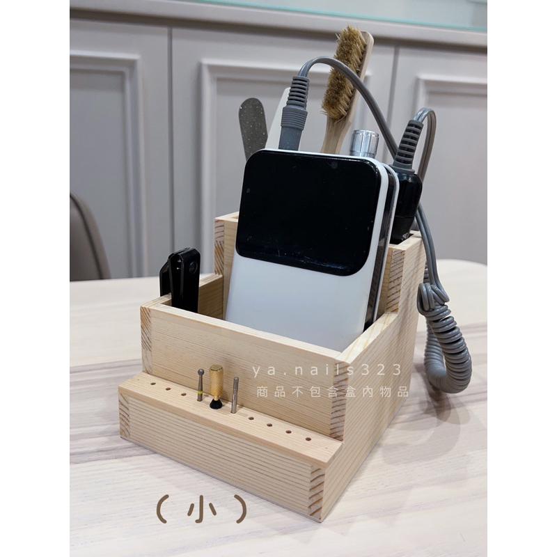 （現貨）木質調/原木磨甲機收納盒/各種大小/筆筒/美甲收納/桌上收納/磨頭收納-細節圖3
