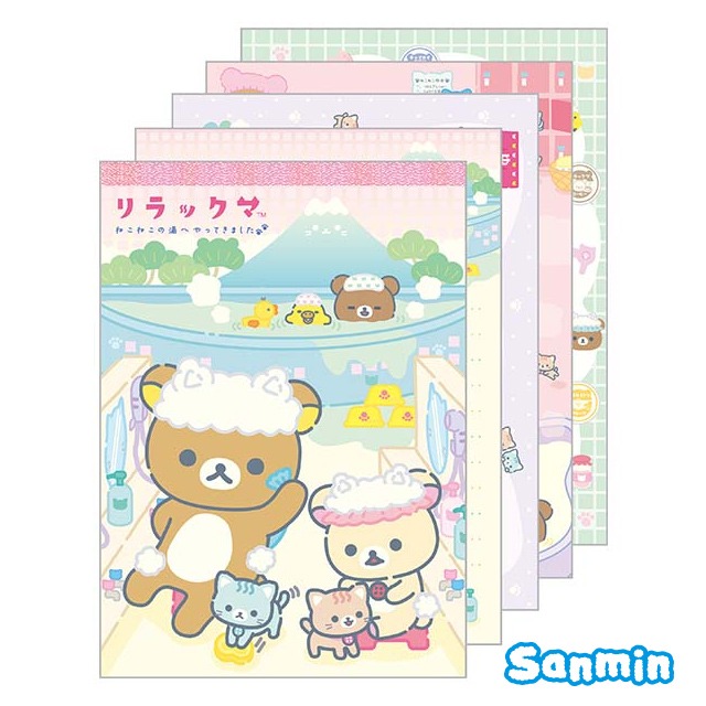 【Rilakkuma/拉拉熊】泡湯系列大便條本(全2款)-細節圖2