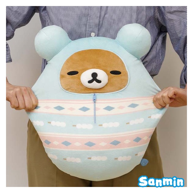 【Rilakkuma/拉拉熊】露營系列睡袋拉拉熊公仔-細節圖3