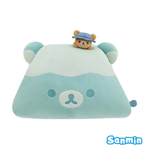 【Rilakkuma/拉拉熊】露營系列富士山造型抱枕