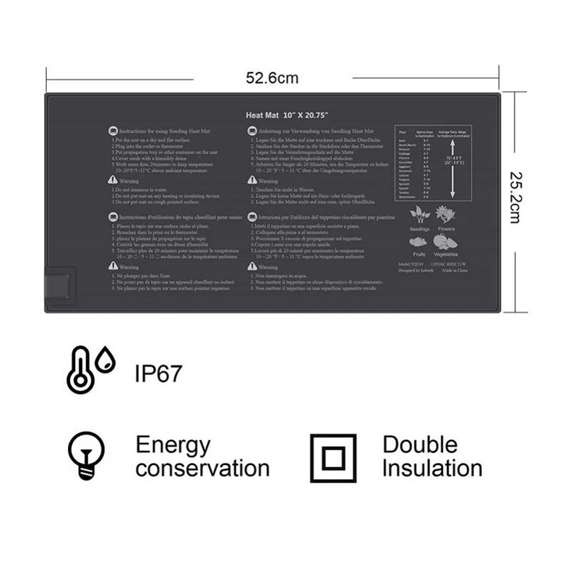 現貨在台！Bonjour slelct 植物育苗加熱墊 植物保溫墊 發根保溫墊 育苗 發根 象牙宮 龍舌蘭 觀葉 爬蟲-細節圖3
