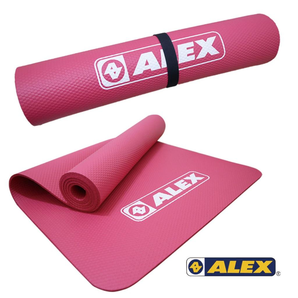 【維玥體育】 ALEX C-1812 專業瑜珈墊 -藍/紫/粉/灰 (只) (附提袋)-細節圖7